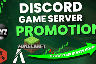 minecraft server promotion, fivem server, dayz, rust discord server promotion