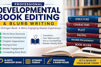 developmental book editor and write a compelling book blurb