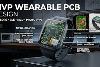 design mvp wearable pcb, smart device electronics and sensor board