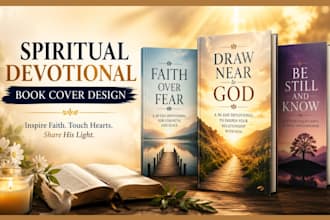 design a spiritual or devotional book cover for faith based authors
