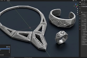 design 3d jewelry, engagement ring, necklace, pendant, crown, bracelet, earring