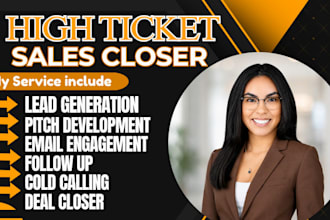 be your high ticket sales closer b2b sales rep  appointment setter sales closer
