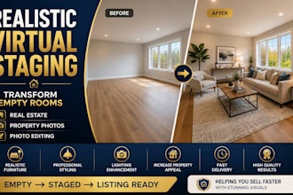 do professional virtual staging and real estate photo editing