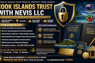 expertly design cook islands trust and nevis llc asset protection structure