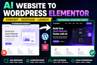 ai wordpress website conversion elementor redesign ai generated website