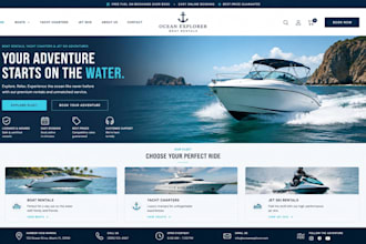 design squarespace boat rental website yacht charter website jet ski rental