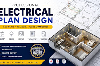 design electrical plans, lighting, power and wiring layouts