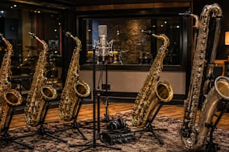 record alto sax, tenor sax, baritone sax, bass sax,contrabass sax for your song