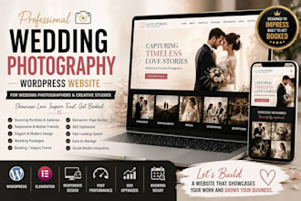 design a wordpress wedding photography website