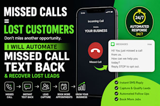 automate missed call text back in gohighlevel and recover lost leads