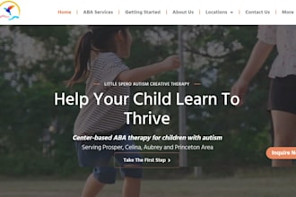 design wix aba therapy website autism behavioral health clinic website