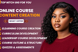 create professional elearning course, leadership course, and educational course