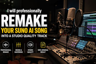 remake your suno ai song beat making into studio quality track ai song remake