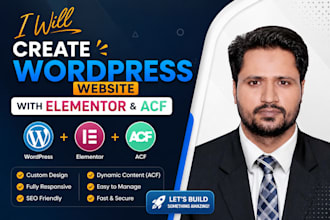 develop and create wordpress website with elementor and acf