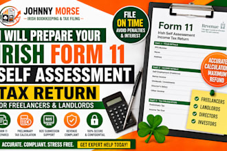 prepare your irish form 11 self assessment tax return for freelancers, landlords