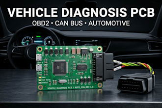 design vehicle diagnosis system pcb, obd2 can bus and automotive electronics