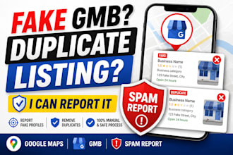 report to remove spam duplicate google my business profile