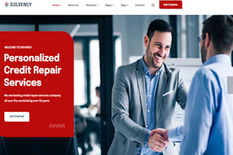 build wix credit repair website credit restoration financial services website