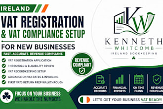assist with irish vat registration and vat compliance setup for new sole traders