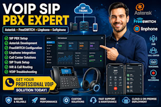 build voip sip pbx free switch asterisk softphone and linphone systems