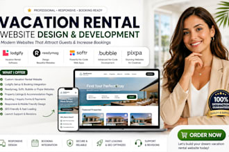 design vacation rental property manager booking calendar airbnb lodgify website