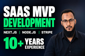 build saas mvp web apps with next js node js as a saas developer