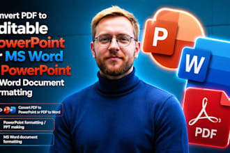 convert PDF to powerpoint, pdf to ppt or ms word editable format