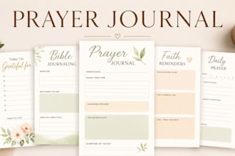 design format christian prayer journal planner workbook KDP interior