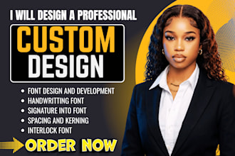 design custom font typeface typography and hand lettering for your brand project