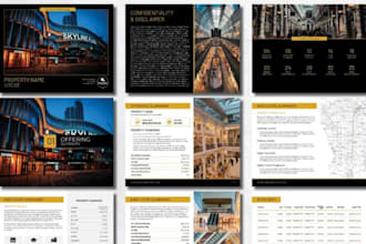 design commercial real estate offering memorandum brochure for investment firms