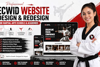 setup karate kung fu school taekwondo academies judo club ecwid website redesign