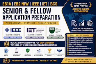prepare ieee iet bcs senior fellow application for eb1a eb2 niw