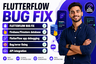 fix your flutterflow bugs, firebase errors, and api issues