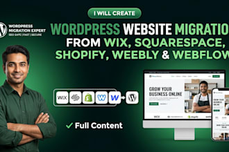 migrate weebly webflow shopify wix squarespace to wordpress website migration