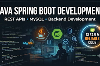 develop java spring boot rest API and backend applications
