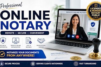 provide professional online notary and remote notarization services