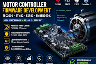 develop motor controller firmware using tic2000 stm32 esp32 and embedded systems