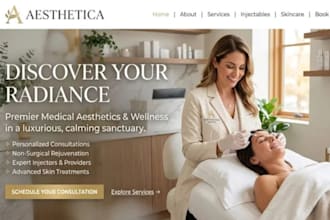 build wix med spa website aesthetic clinic cosmetic clinic booking website