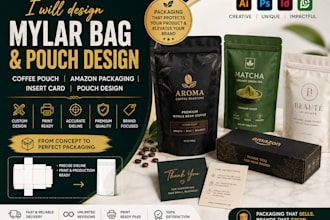 mylar bag, weed packaging, coffee, amazon packaging, insert card, pouch design