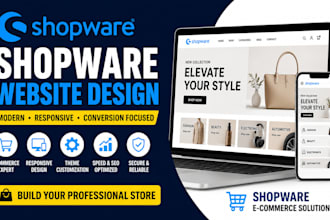 design fashion, cosmetic, perfume, auto parts and electronics shopware website