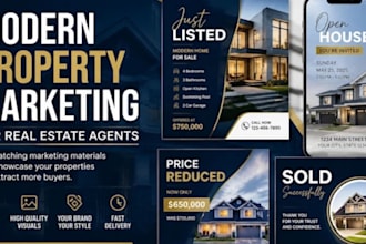 create modern property marketing designs for real estate agents