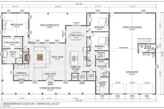 create barndominium plans for farmhouse, garage and workshop