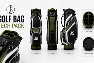 design golf bag tech pack for cart stand and travel bags design