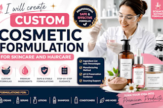 create custom cosmetic formulation for skincare and haircare