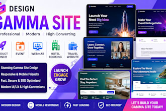 design gamma site product launch event webinar hotel booking travel website
