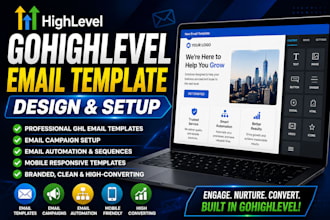 design professional gohighlevel ghl email templates and email campaigns
