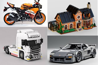 design custom 3d lego model lego set toys manual instructions 3d lego car ship