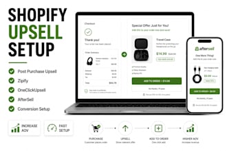 setup shopify post purchase upsell with zipify oneclickupsell and aftersell