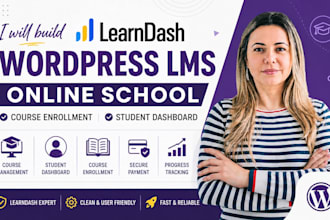 build learndash wordpress lms online school course enrollment student dashboard