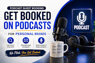 do podcast guest booking for personal brands outreach and guest pitching